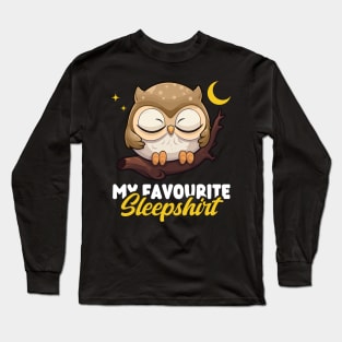 My Favourite Sleepshirt Cute Owl Long Sleeve T-Shirt